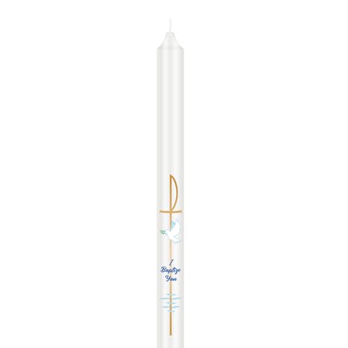 Conelist 2pcs Baptism Candle 10'', Velas para Bautizo Gift Baptism