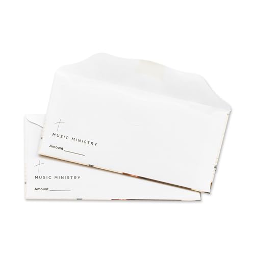Music Ministry Offering Envelopes for Church | 3" x 6 5/16" (500)