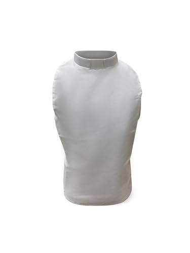 Tab Collar Clergy Shirt Front for Men and Women - color: White, size: 17.5"-19.5" Neck