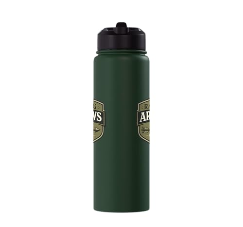 Raising Arrows Since 2026 Psalm 127:4 Faith Family Dad Stainless Steel Insulated Water Bottle - color: Dark Green