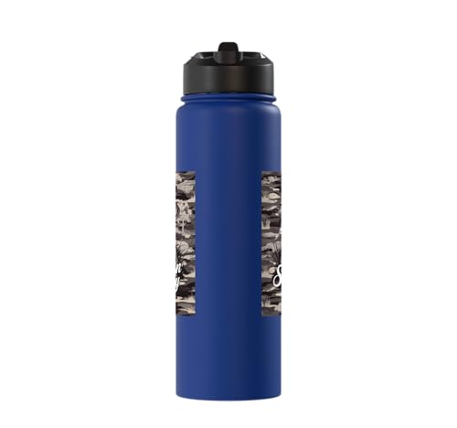 Labrador Hunting Dog Art with Southern Boy Script Stainless Steel Insulated Water Bottle - color: Royal Blue