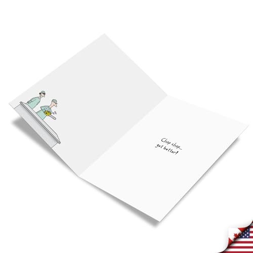 NobleWorks 1 Jumbo Funny Get Well Card Chainsaw Anesthesia Humor J1300 - style: Chainsaw Anesthesia