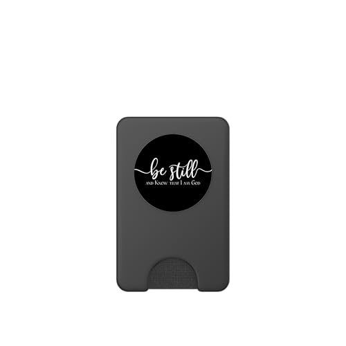 be still and know that I am god, for christian phone PopSockets PopGrip: Swappable Grip for Phones & Tablets PopSockets PopWallet for MagSafe - style: Magnetic PopWallet
