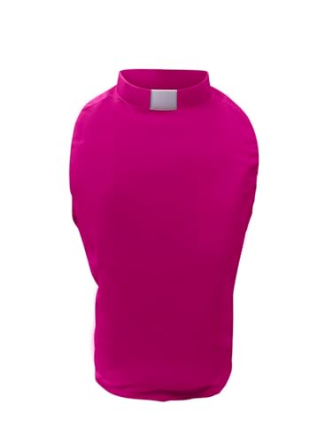 Tab Collar Clergy Shirt Front for Men and Women - color: Fuschia, size: 17.5"-19.5" Neck