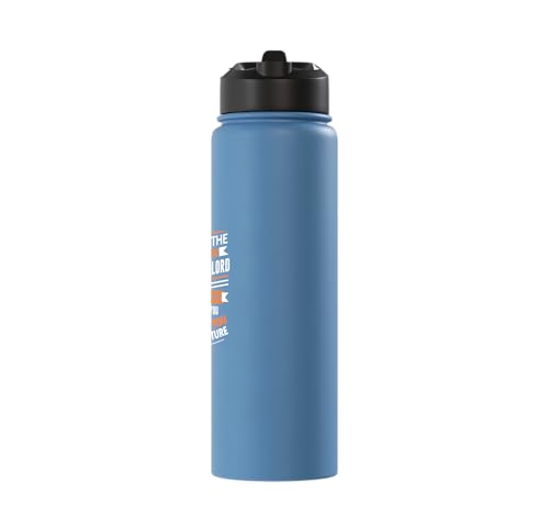 Jeremiah 29:11 Inspirational Quote: 'Plans to Prosper You' Stainless Steel Insulated Water Bottle - color: Light Blue
