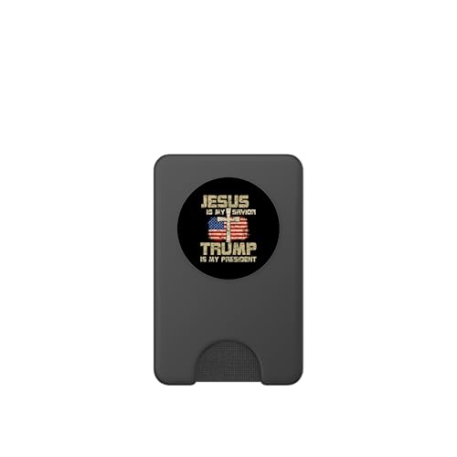 Jesus is My Savior Trump is My President for Men Women PopSockets PopWallet for MagSafe - style: Magnetic PopWallet