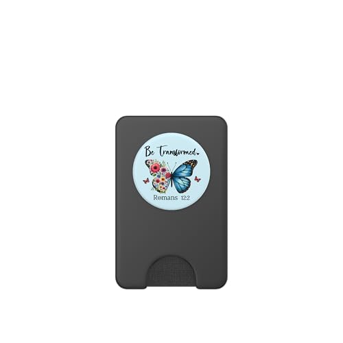 Be Transformed Romans 12:2 Christian Butterfly Bible Verse PopSockets PopWallet for MagSafe - style: Magnetic PopWallet