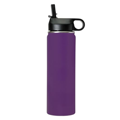 LaserGram Personalized 20oz Water Bottle, Bible Verse John 14-6 (Dark Purple) - color: Dark Purple, size: 20 Ounces