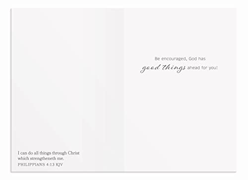 DaySpring - Encouragement - God is with You - 4 House Plant Designs Assortment with Scripture - 12 Encouragement Boxed Cards & Envelopes (U0064)