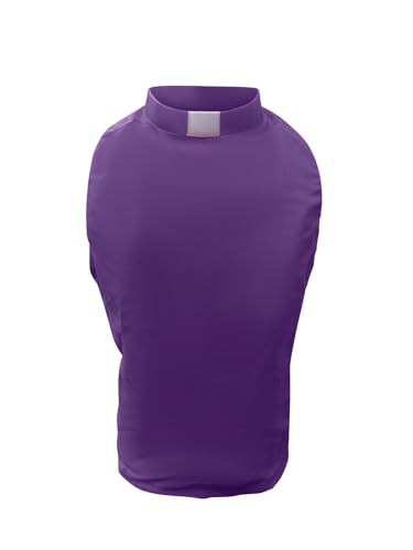 Tab Collar Clergy Shirt Front for Men and Women - color: Purple, size: 20"-22.5" Neck