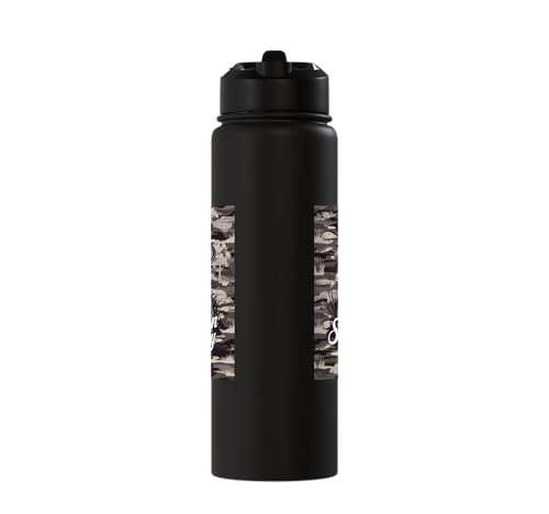 Labrador Hunting Dog Art with Southern Boy Script Stainless Steel Insulated Water Bottle - color: Black
