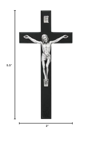 10 Black/Silver Crucifix"