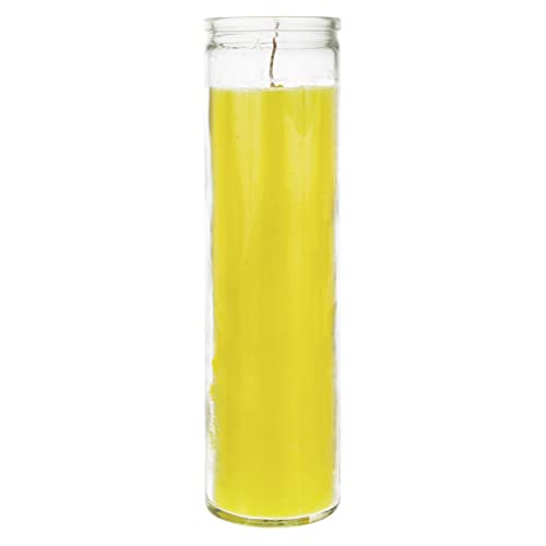 Mega Candles Unscented Devotional Vigil Prayer Wax Candle 3 Count 2" x 8" - color: Yellow, size: 3 Pieces