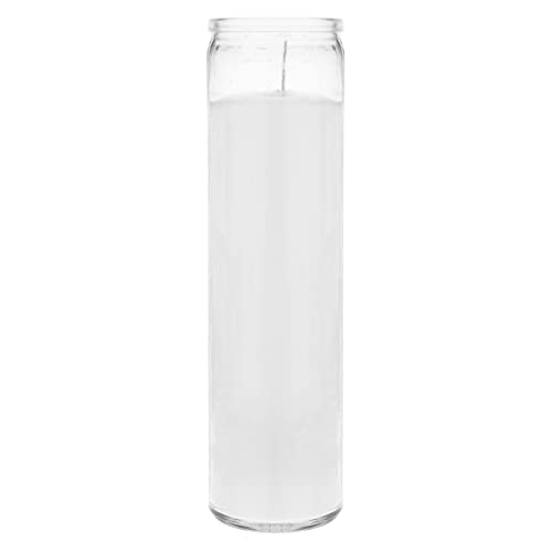 Mega Candles Unscented Devotional Vigil Prayer Wax Candle 3 Count 2" x 8" - color: White, size: 3 Pieces