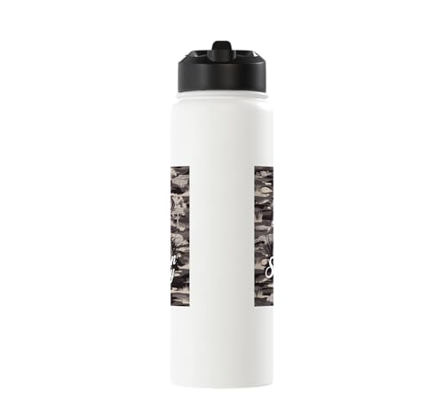 Labrador Hunting Dog Art with Southern Boy Script Stainless Steel Insulated Water Bottle - color: White