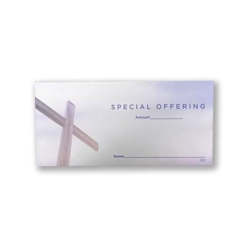 Special Offering Envelopes | Church Pew Envelopes for Tithe or Donation | 3" x 6 5/16" | Bill Size Fits Cash Check or Coin (100)