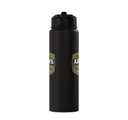 Raising Arrows Since 2026 Psalm 127:4 Faith Family Dad Stainless Steel Insulated Water Bottle - color: Black