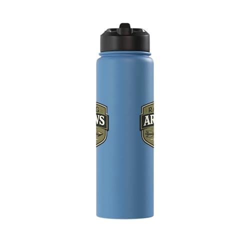 Raising Arrows Since 2026 Psalm 127:4 Faith Family Dad Stainless Steel Insulated Water Bottle - color: Light Blue
