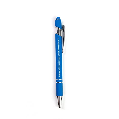 Logos Trading Post I Can Do All Things Bible Verse Pen with Bookmark - color: Light Blue