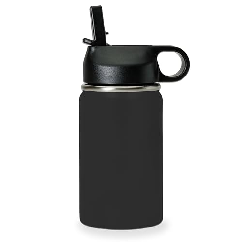 LaserGram Personalized 12oz Water Bottle, Bible Verse John 14-6 (Black) - color: Black, size: 12 Ounces