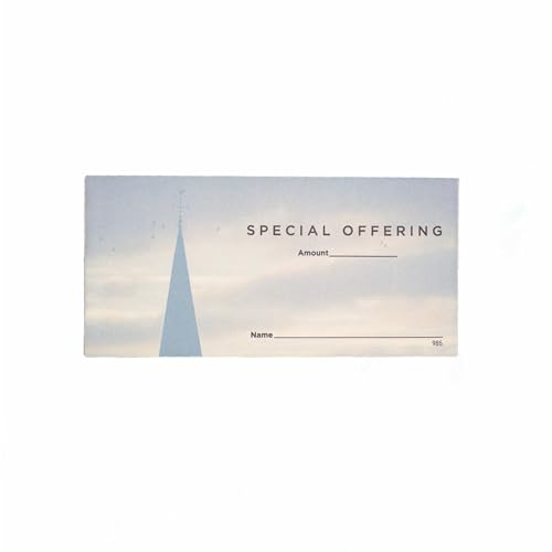 Special Offering Envelopes | Church Pew Envelopes for Tithe or Donation | 3" x 6 5/16" | Bill Size Fits Cash Check or Coin (100)
