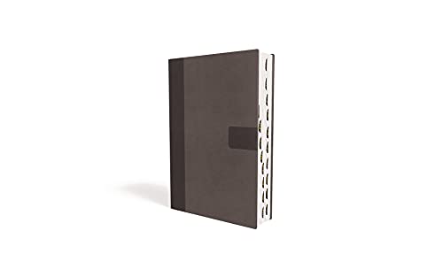 NIV, Super Giant Print Reference Bible (Font Size: 16.5-point), Leathersoft, Gray, Red Letter, Thumb Indexed, Comfort Print