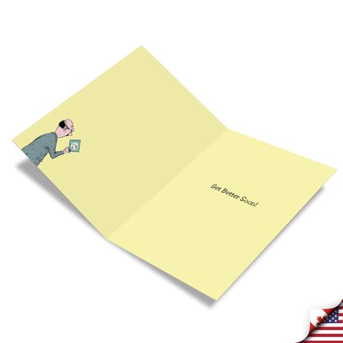 NobleWorks Jumbo Get Well Greeting Card w/Envelope Cartoon Humor J9745 - style: Get Well