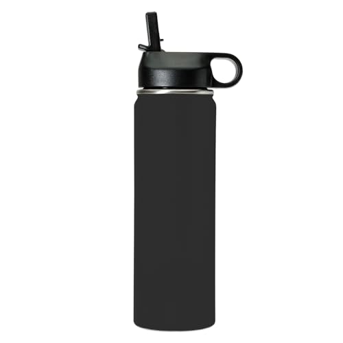 LaserGram Personalized 20oz Water Bottle, Bible Verse John 14-6 (Black) - color: Black, size: 20 Ounces
