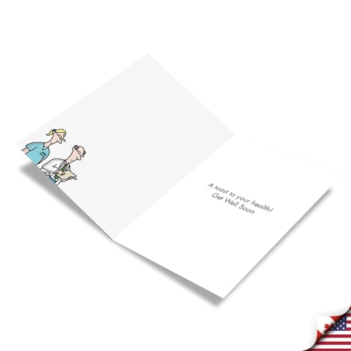 NobleWorks 1 Inappropriate Funny Get Well Card IV Drip Hospital C7268GWG - style: Beer Drip