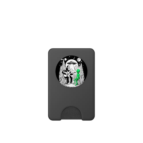Bigfoot Plays Guitar Sasquatch Camping Big Foot UFO Alien PopSockets PopWallet for MagSafe - style: Magnetic PopWallet