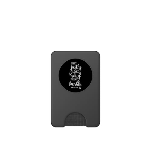 Act Justly Love Mercy Walk Humbly Micah 6:8 PopSockets PopWallet for MagSafe - style: Magnetic PopWallet