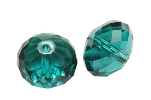24pcs Adabele Austrian 6mm Faceted Rondelle Crystal Beads Emerald Green - color: Emerald Green, size: 4mm x 6mm - 24pcs