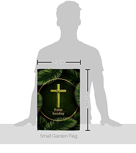 Palm Sunday Garden Flag - Religious Faith Hope Grace Peace Dove Christian Religion Easter - House Decoration Banner Small Yard Gift Double-Sided Made in USA 13 X 18.5