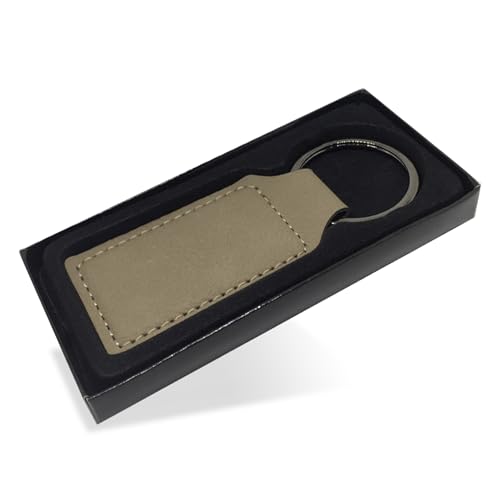 LaserGram Rectangle Keychain, Christian Cross, Personalized Engraving Included - color: Gray