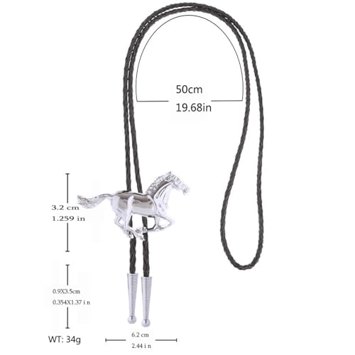 Western Cowboy Bolo tie for Men Women Gold Silver Death Skull Moth Cross Bolo Tie Christmas Deer Rooster Wolf Necktie Gift - color: 11# Silver