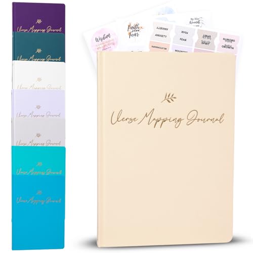 Graceful By Design Linen Bible Verse Mapping Journal (Sand, B5 (7" x 10")) - color: Sand