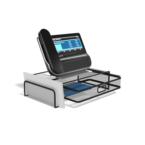 TRU RED Mesh Phone Stand for Desktop Office Phones, Black, 2-Pack - style: 2 Pack