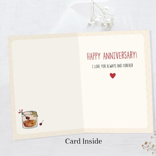 Funny Old Fashion Anniversary Card for Husband Boyfriend Fiance Partner, Humorous Wedding Anniversary Card Gift from Husband Boyfriend from Wife Girlfriend. - color: #5