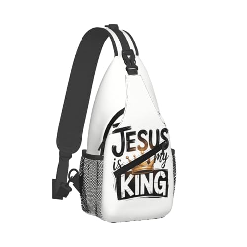 Jesus Crossbody Sling Bag For Women Men Fashion Jesus Is King Chest Bag Shoulder Sling Backpack Daypack For Sport Travel Hiking - color: Jesus is King 3