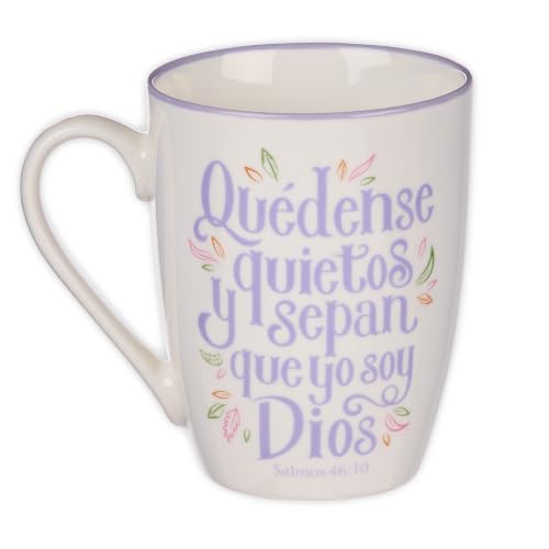 Christian Art Gifts Taza de Café de Cerámica Con Borde Lila - 12 oz.