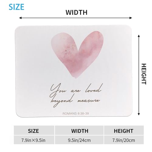 Rusenbao Christian Bible Verse Mouse Pad Gifts for Women Teen Girl 9.5x7.9
