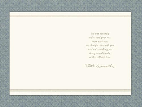 Hallmark Sympathy Card from All (Gold Foil Tapestry) - size: 17