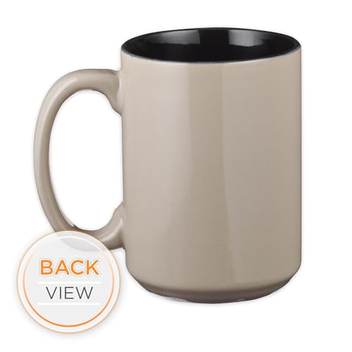 Christian Art Gifts Large Ceramic Coffee & Tea Mug for Men, Dads & Pastors: Man's Heart Plans Inspirational Bible Verse Microwave/Dishwasher Safe Drinkware, Lead/Cadmium-free, Café Brown/Black, 14 oz. - color: Café Brown/Man's Heart