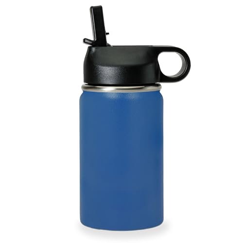 LaserGram Personalized 12oz Water Bottle, Bible Verse John 14-6 (Dark Blue) - color: Dark Blue, size: 12 Ounces