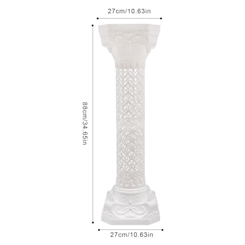 2-Pack Roman Column 34.7in, White Plastic Greek Pillar for Wedding