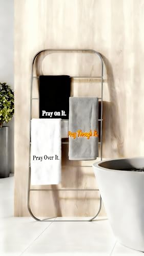 QBrand 3 Pcs Christian Hand Towels Pray on It,Over It, Through It - color: Pray on It,pray Over It,pray Through It-a