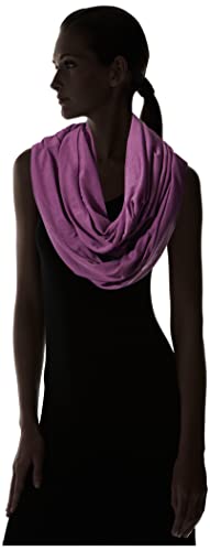 Hadley Wren Women's Classic Solid Soft Lightweight Everyday Infinity Scarf - color: Plum