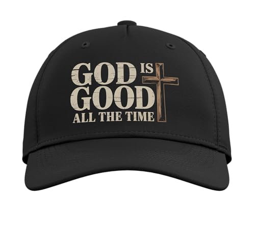 God is Good Jesus Hat Gospel Faith Pray Hat Bible Verse Adjustable Baseball Hat - color: Black
