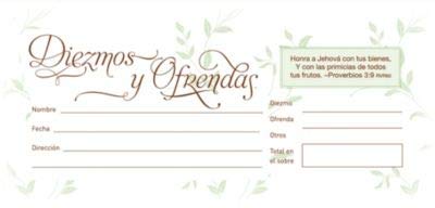 B & H Publishing 075330 Span Offering Envelope - Tithe & offering, Pack of 100