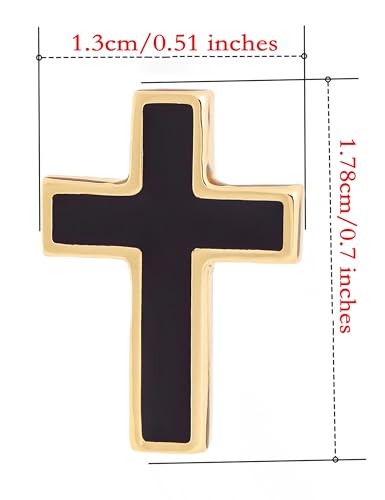 Women's Cross Brooch Lapel Pin Faith Fashion Jewelry - color: Mini Cross Gold